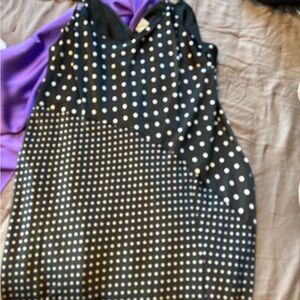 A New Day Kids Polka Dot Dress - Black and White